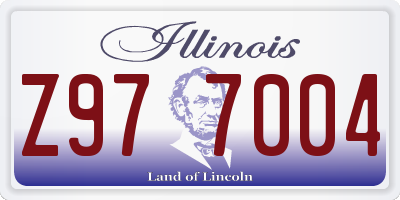 IL license plate Z977004