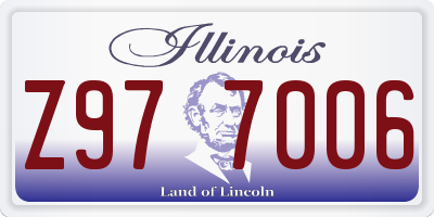 IL license plate Z977006