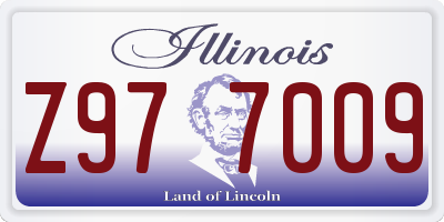 IL license plate Z977009