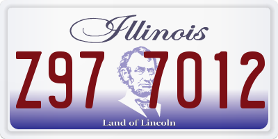 IL license plate Z977012