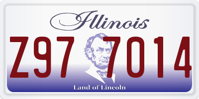 IL license plate Z977014