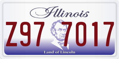 IL license plate Z977017