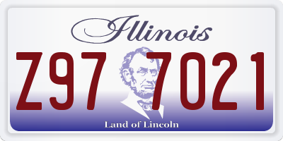 IL license plate Z977021