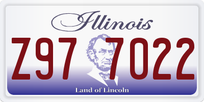 IL license plate Z977022