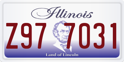 IL license plate Z977031