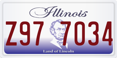 IL license plate Z977034
