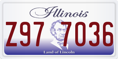 IL license plate Z977036