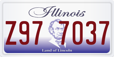 IL license plate Z977037