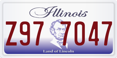 IL license plate Z977047