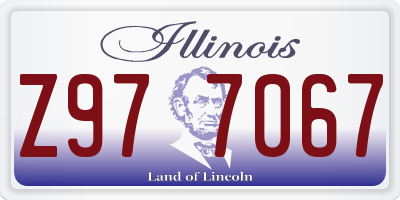 IL license plate Z977067