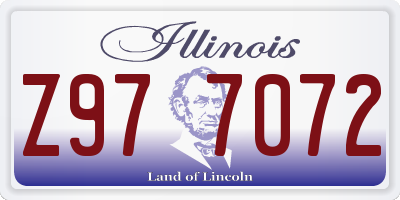 IL license plate Z977072