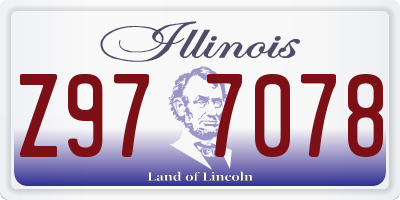 IL license plate Z977078