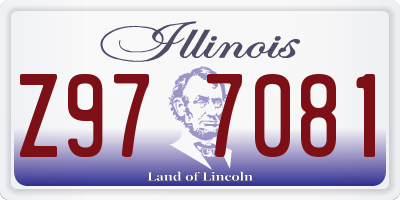 IL license plate Z977081