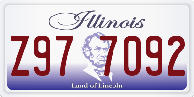 IL license plate Z977092