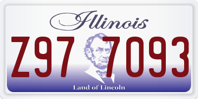 IL license plate Z977093