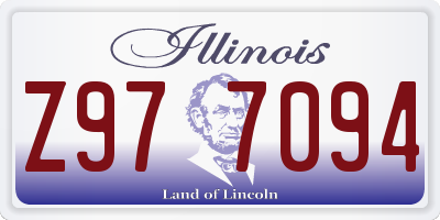 IL license plate Z977094