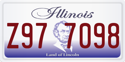 IL license plate Z977098
