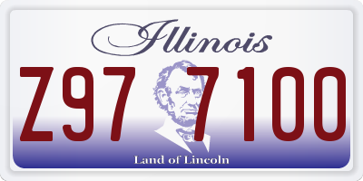 IL license plate Z977100