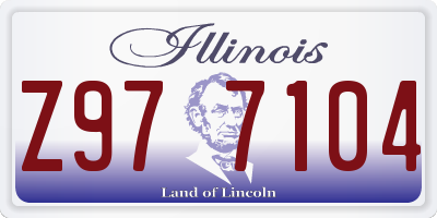 IL license plate Z977104
