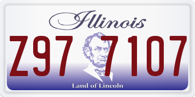 IL license plate Z977107