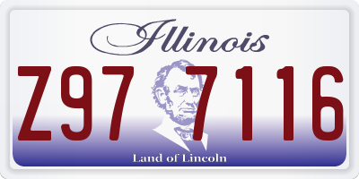 IL license plate Z977116