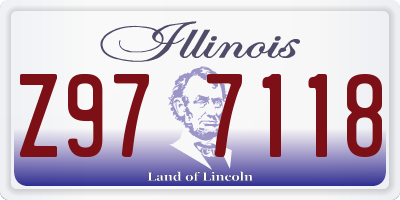 IL license plate Z977118