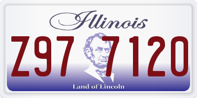 IL license plate Z977120