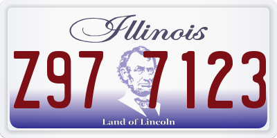 IL license plate Z977123