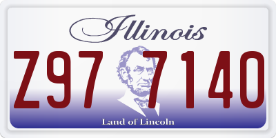 IL license plate Z977140