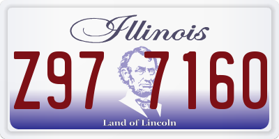 IL license plate Z977160