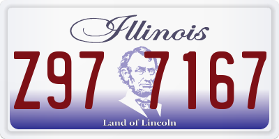 IL license plate Z977167