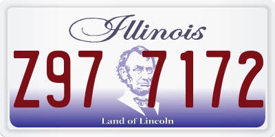 IL license plate Z977172