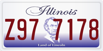 IL license plate Z977178