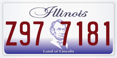 IL license plate Z977181