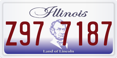 IL license plate Z977187