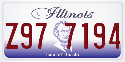 IL license plate Z977194