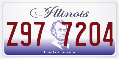 IL license plate Z977204