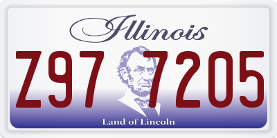 IL license plate Z977205