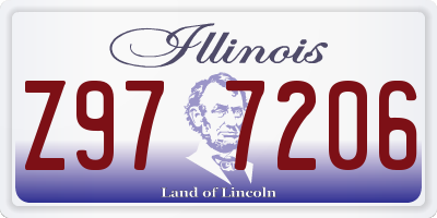 IL license plate Z977206