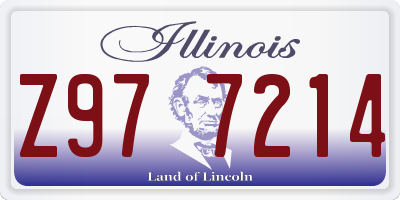 IL license plate Z977214