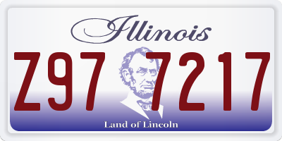 IL license plate Z977217