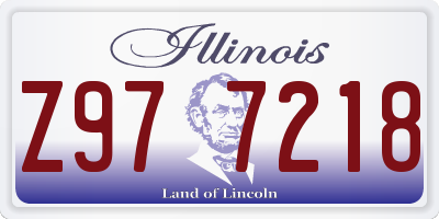 IL license plate Z977218