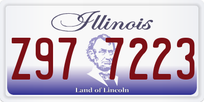 IL license plate Z977223
