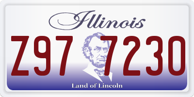 IL license plate Z977230