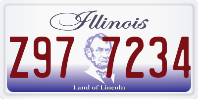 IL license plate Z977234