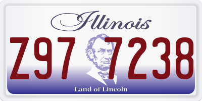 IL license plate Z977238