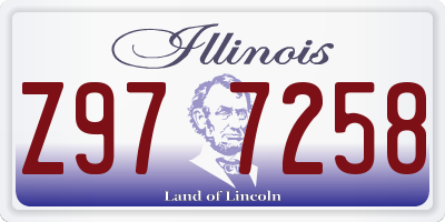 IL license plate Z977258