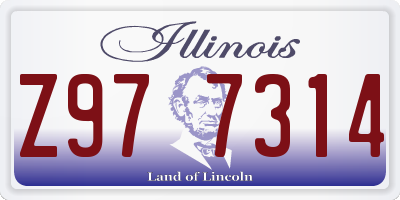 IL license plate Z977314