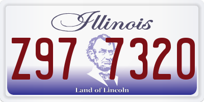 IL license plate Z977320