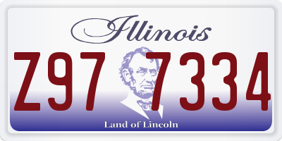 IL license plate Z977334